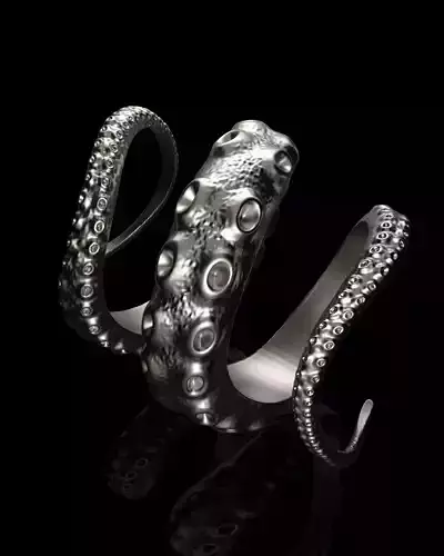 Octopus ring 3D print model 3D print model