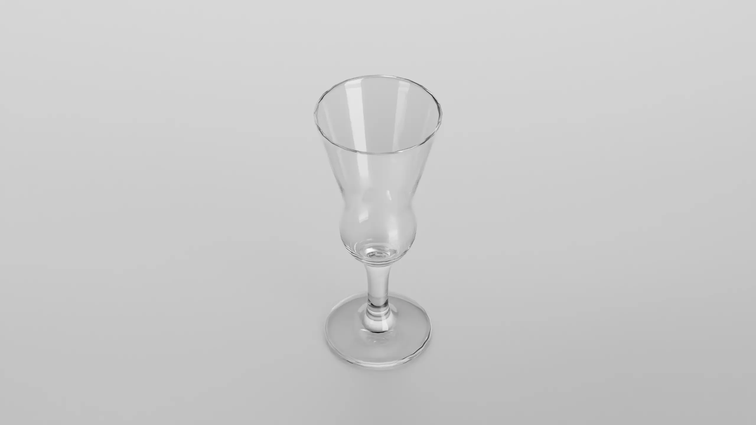 Absinthe glass Low-poly 3D model