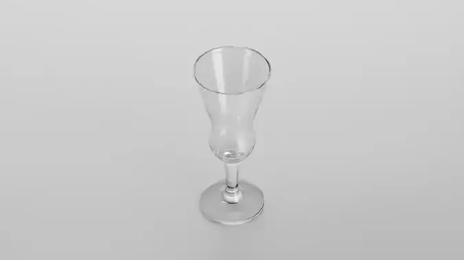 Absinthe glass Low-poly 3D model