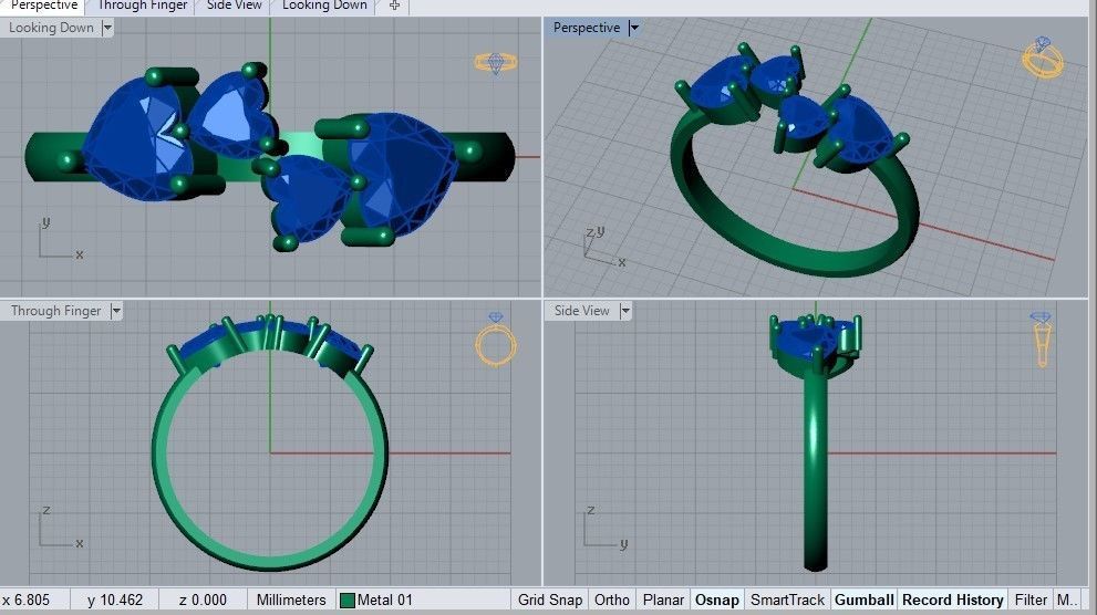 heart ring 3D print model_3