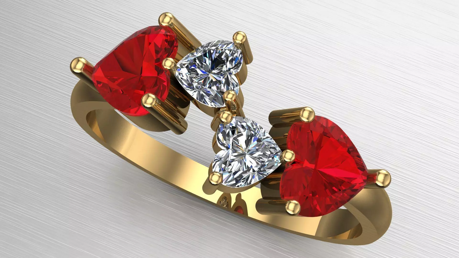 heart ring 3D print model_0