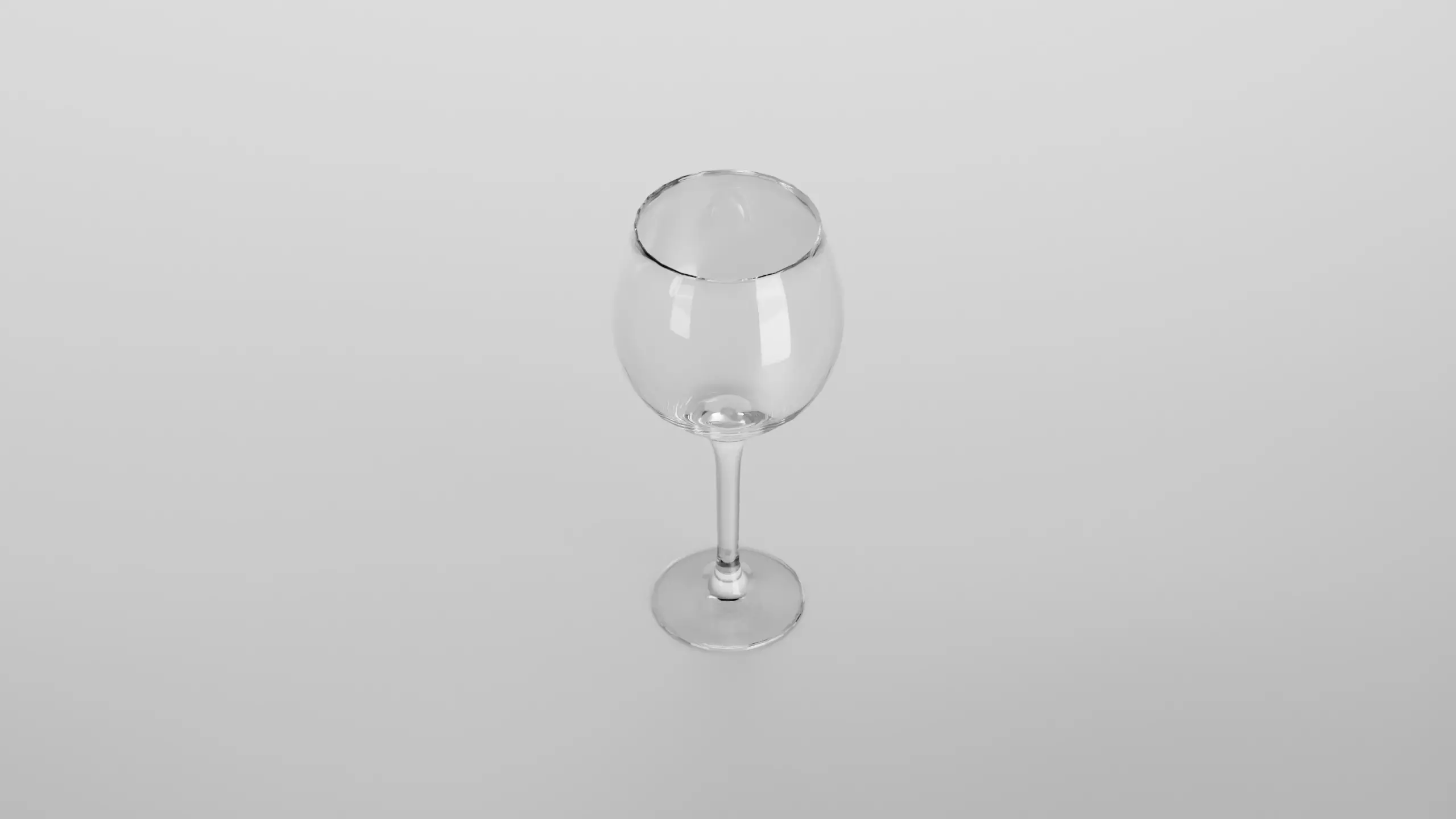 Baloon wine glass Low-poly 3D model