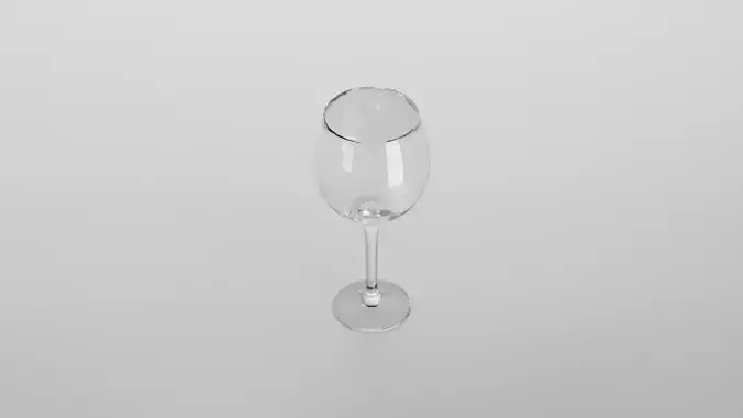 Baloon wine glass Low-poly 3D model