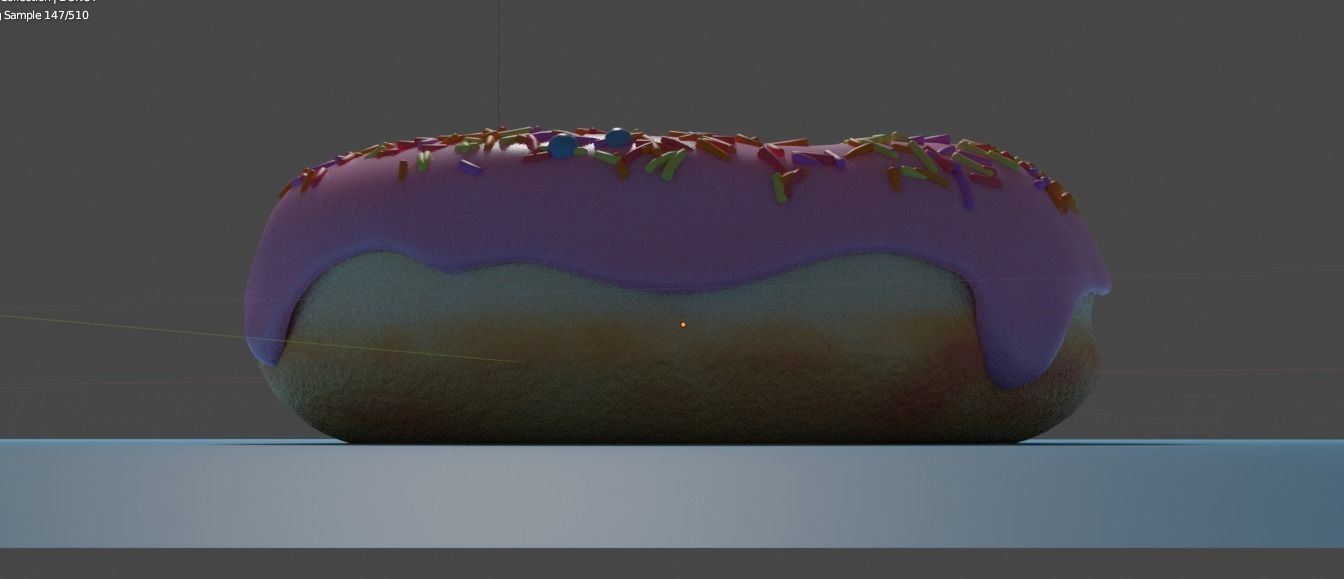Donut with sprinkles 3D model_1