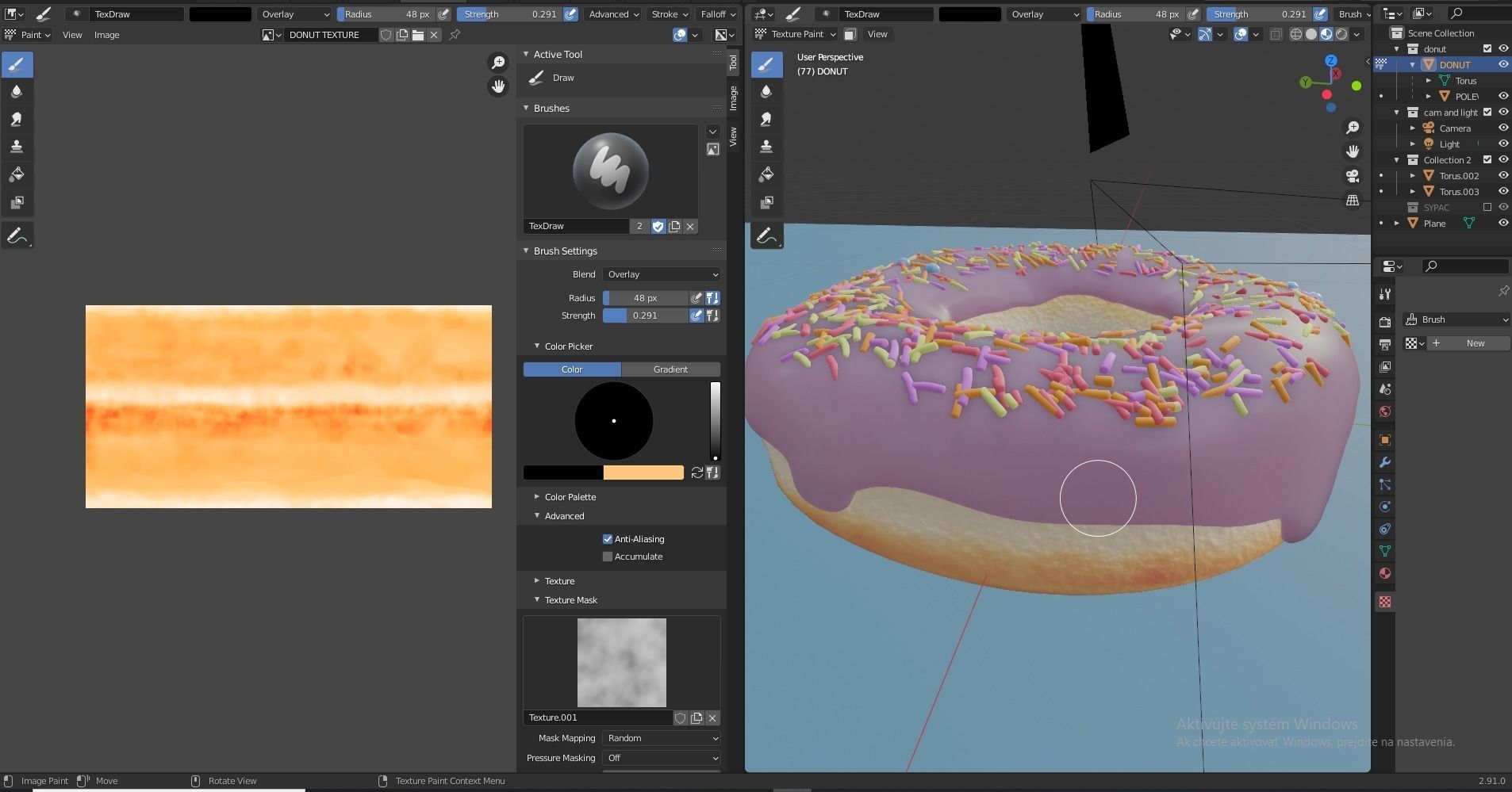 Donut with sprinkles 3D model_6