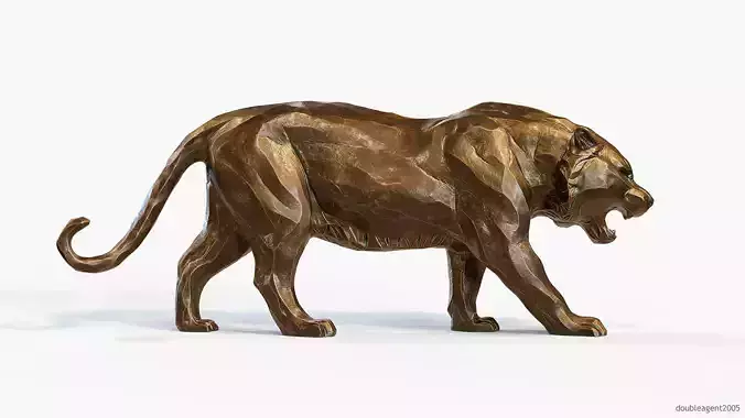 Decorative Tiger statuette 3D print model