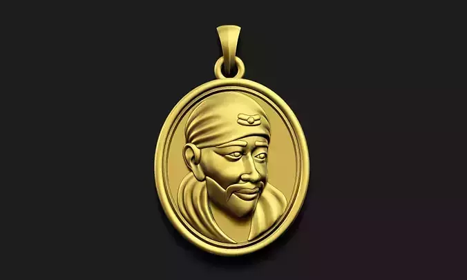 Saibaba small face pendant