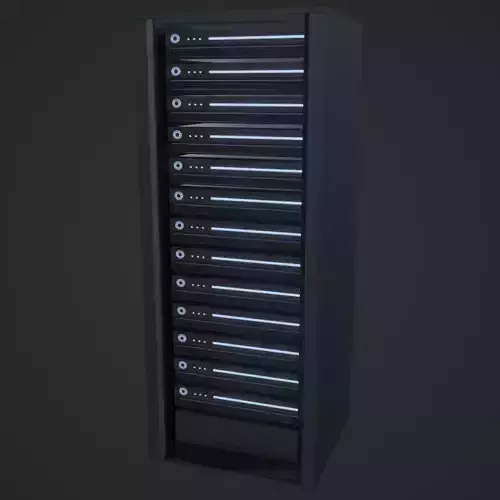 Simple server model Free low-poly 3D model