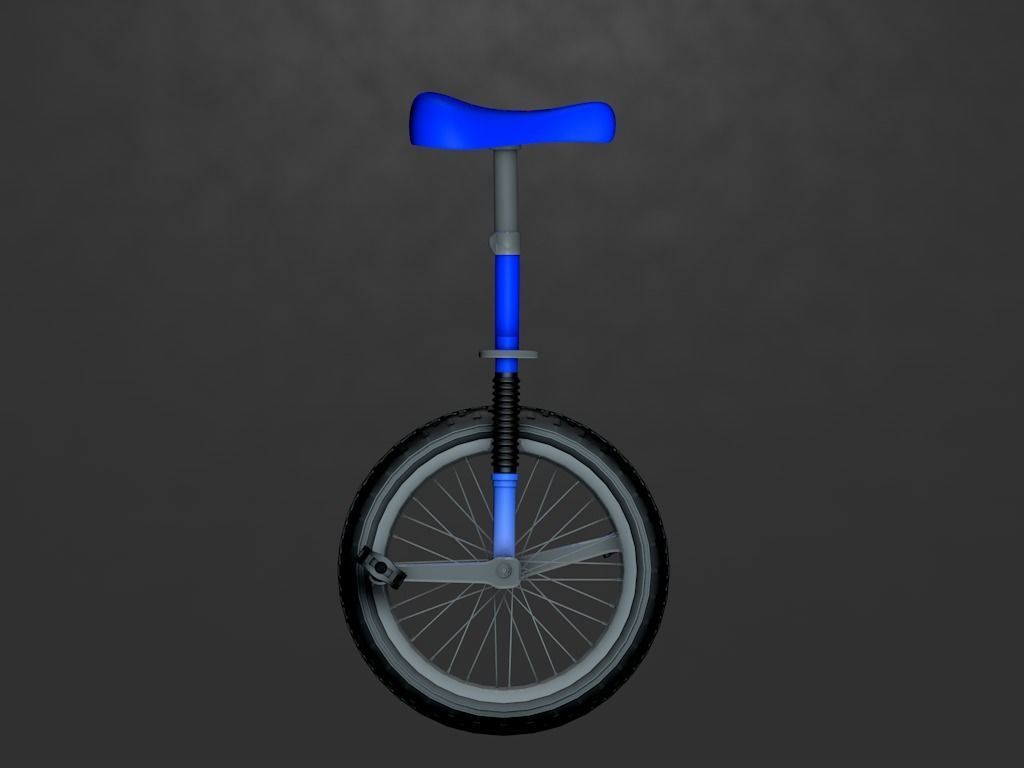 One wheel bicycle 3D model_5