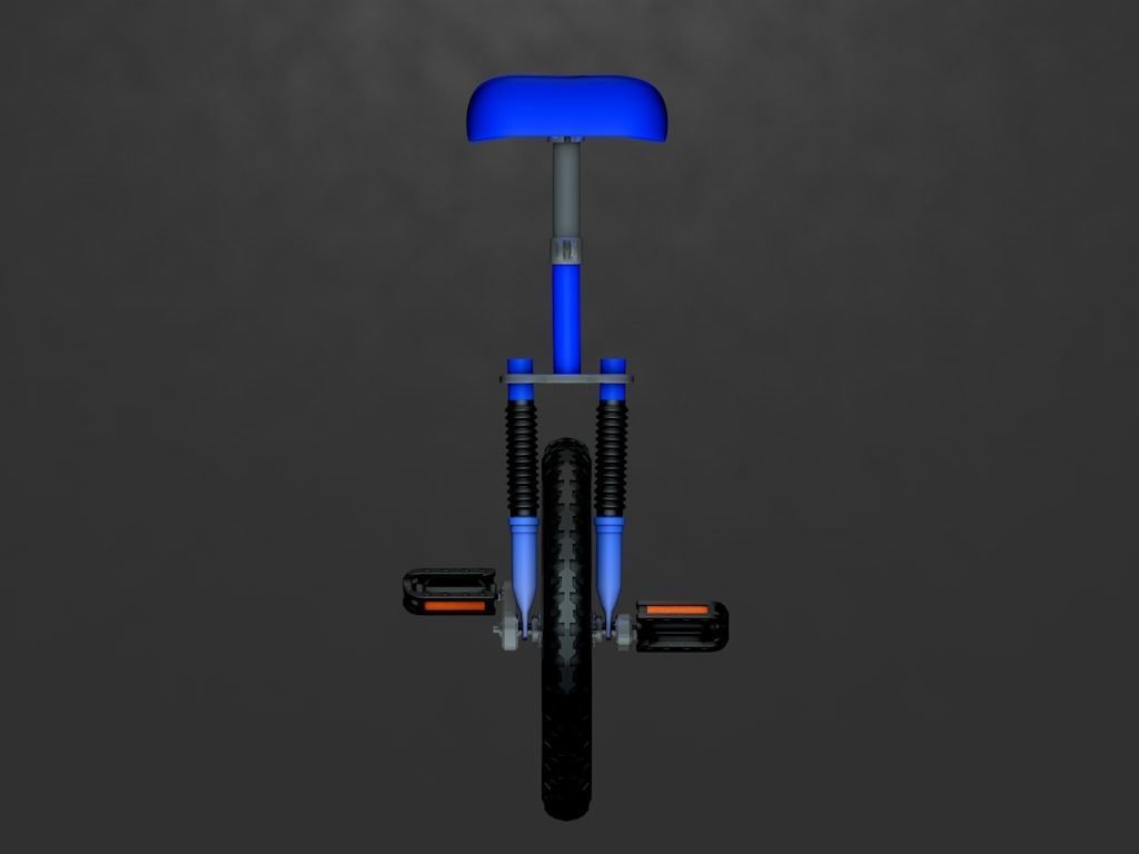 One wheel bicycle 3D model_6