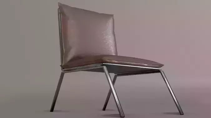 armchair leather chair with metal legs