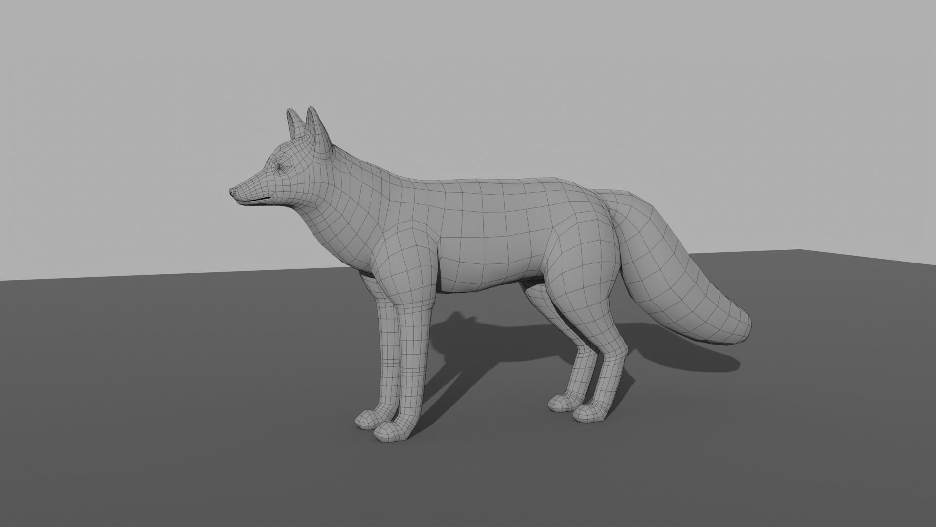 Fox LowPoly Low-poly 3D model_11