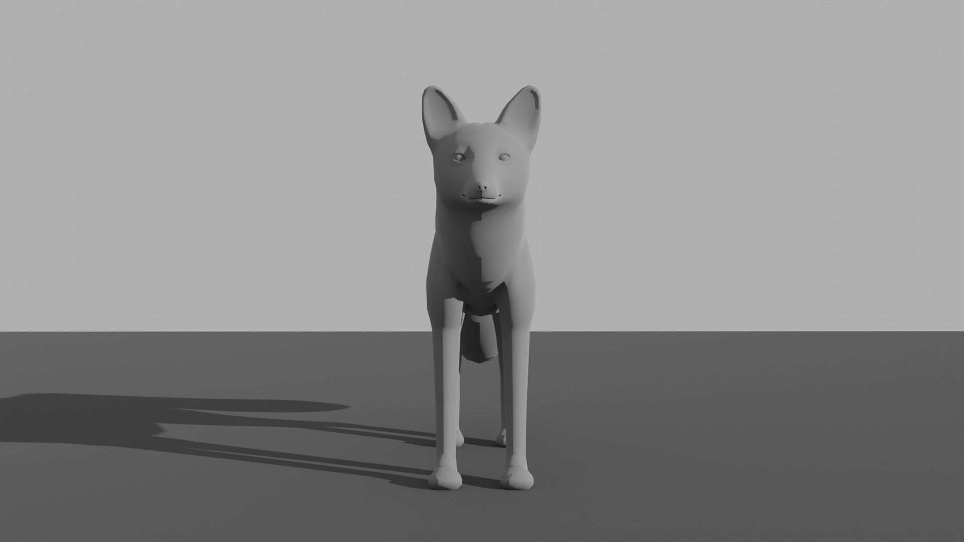 Fox LowPoly Low-poly 3D model_7