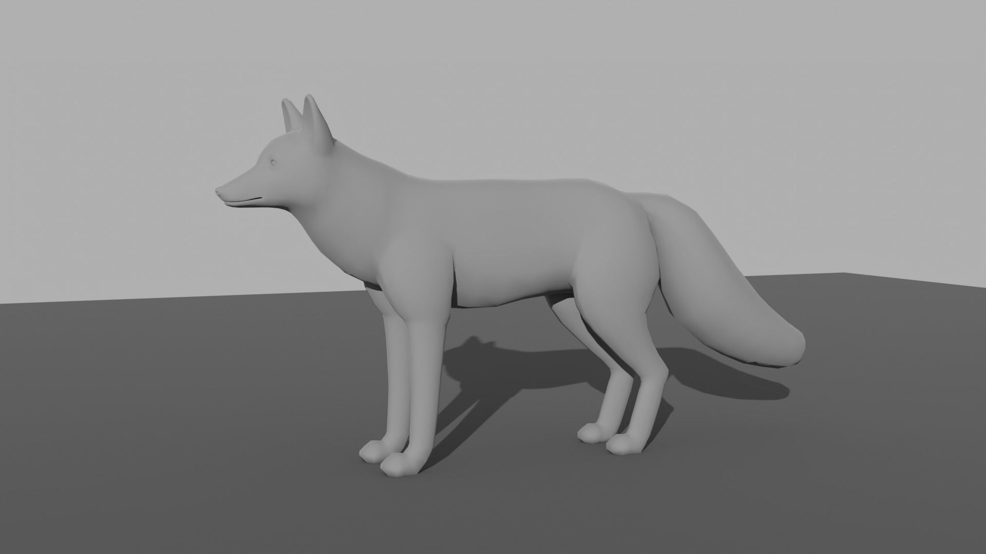 Fox LowPoly Low-poly 3D model_6