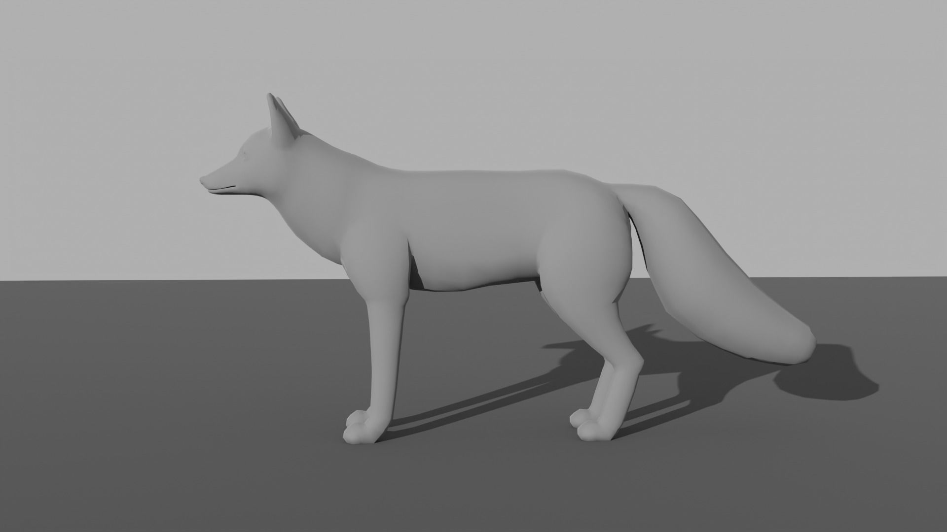 Fox LowPoly Low-poly 3D model_8