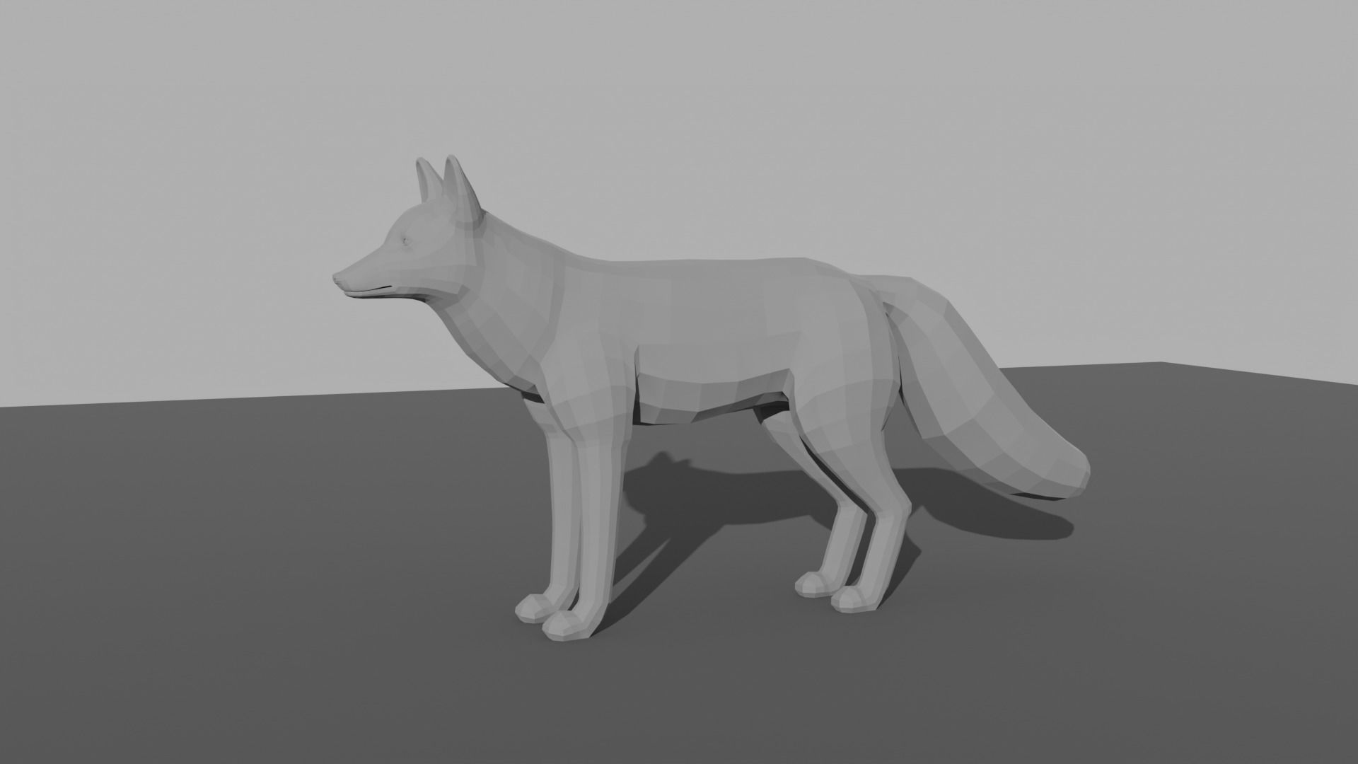 Fox LowPoly Low-poly 3D model_10