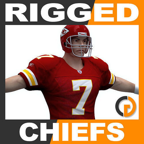 NFL Player Kansas City Chiefs - Rigged 3D model