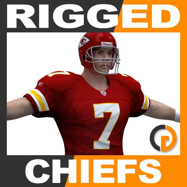 NFL Player Kansas City Chiefs - Rigged 3D model