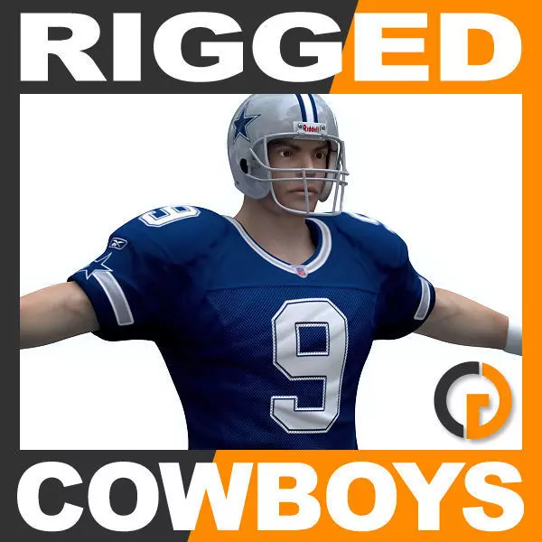 NFL Player Dallas Cowboys - Rigged 3D model_0