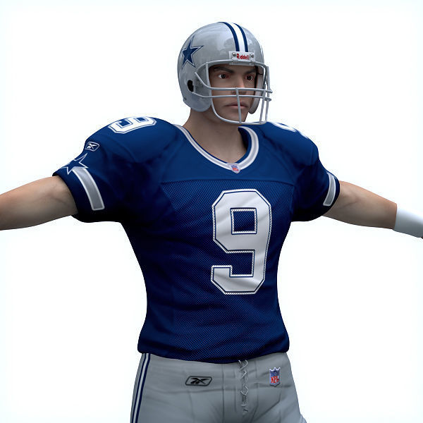 NFL Player Dallas Cowboys - Rigged 3D model_1