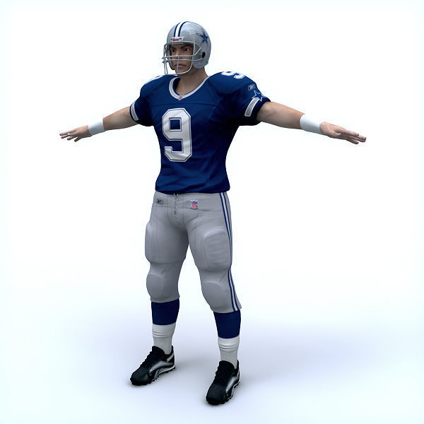 NFL Player Dallas Cowboys - Rigged 3D model_4