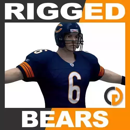 NFL Player Chicago Bears - Rigged 3D model