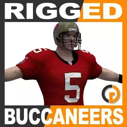 NFL Player Tampa Bay Buccaneers - Rigged 3D model