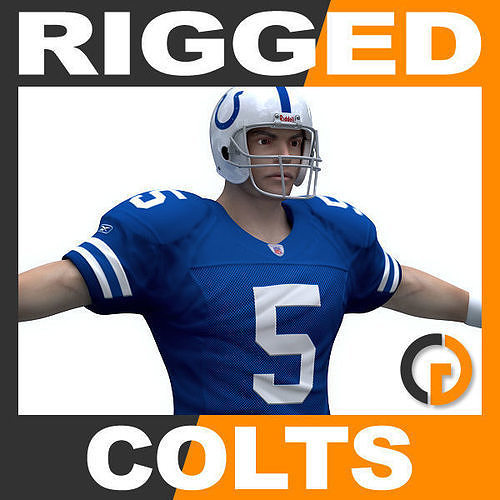 NFL Player Indianapolis Colts - Rigged 3D model