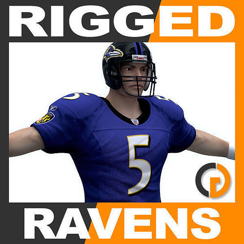 NFL Player Baltimore Ravens - Rigged 3D model