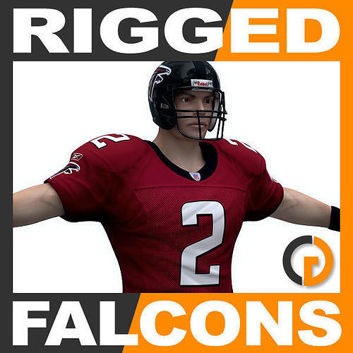 NFL Player Atlanta Falcons - Rigged 3D model