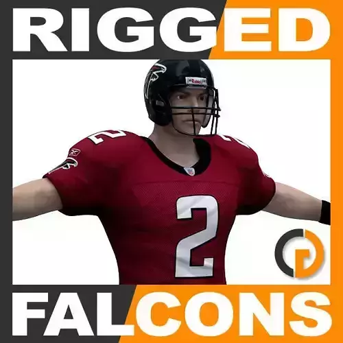 NFL Player Atlanta Falcons - Rigged 3D model