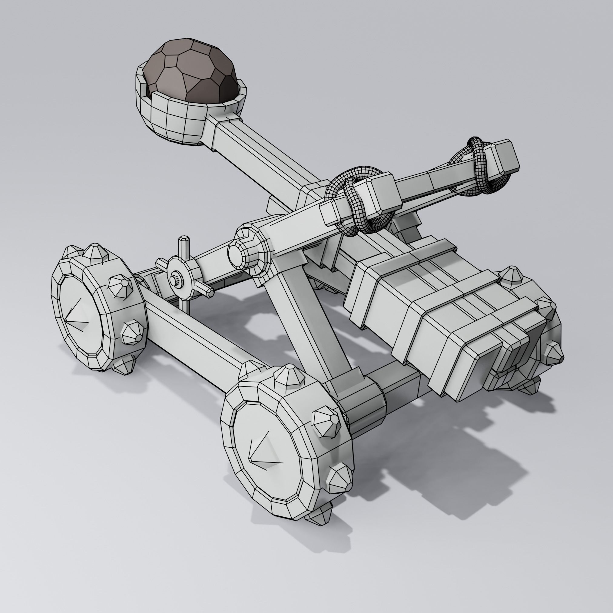  Catapult Low-poly 3D model Low-poly 3D model_1