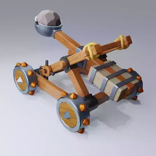  Catapult Low-poly 3D model