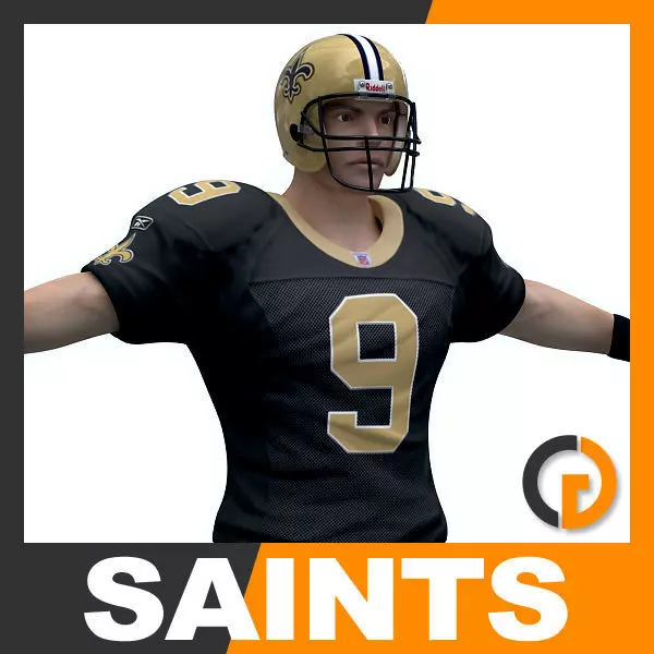 NFL Player New Orleans Saints 3D model