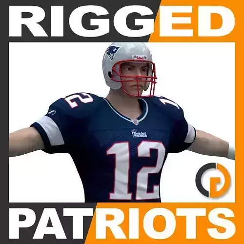 NFL Player New England Patriots - Rigged 3D model