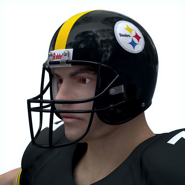 NFL Player Pittsburgh Steelers - Rigged 3D model_10