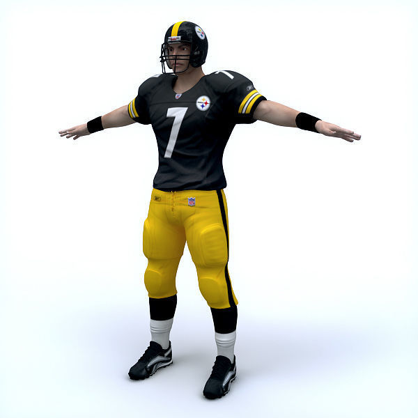NFL Player Pittsburgh Steelers - Rigged 3D model_4