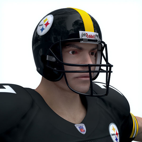 NFL Player Pittsburgh Steelers - Rigged 3D model_6