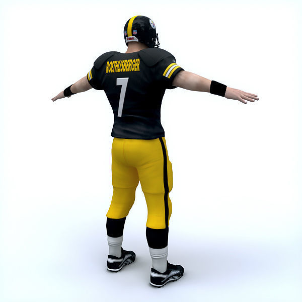 NFL Player Pittsburgh Steelers - Rigged 3D model_5