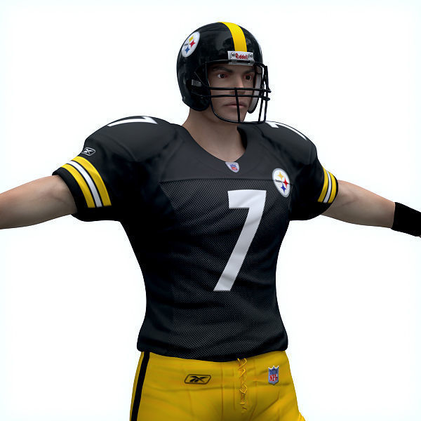 NFL Player Pittsburgh Steelers - Rigged 3D model_1