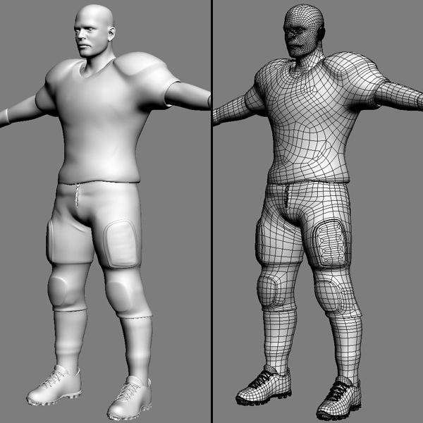 NFL Player Pittsburgh Steelers - Rigged 3D model_13