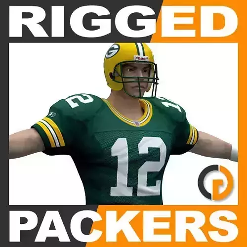 NFL Player Green Bay Packers - Rigged 3D model