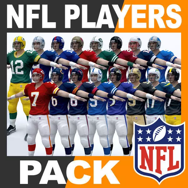 NFL Players Pack 3D model