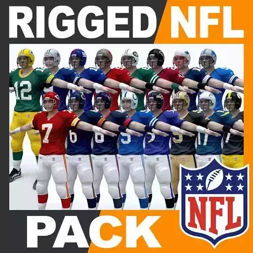 NFL Players Pack - Rigged 3D model