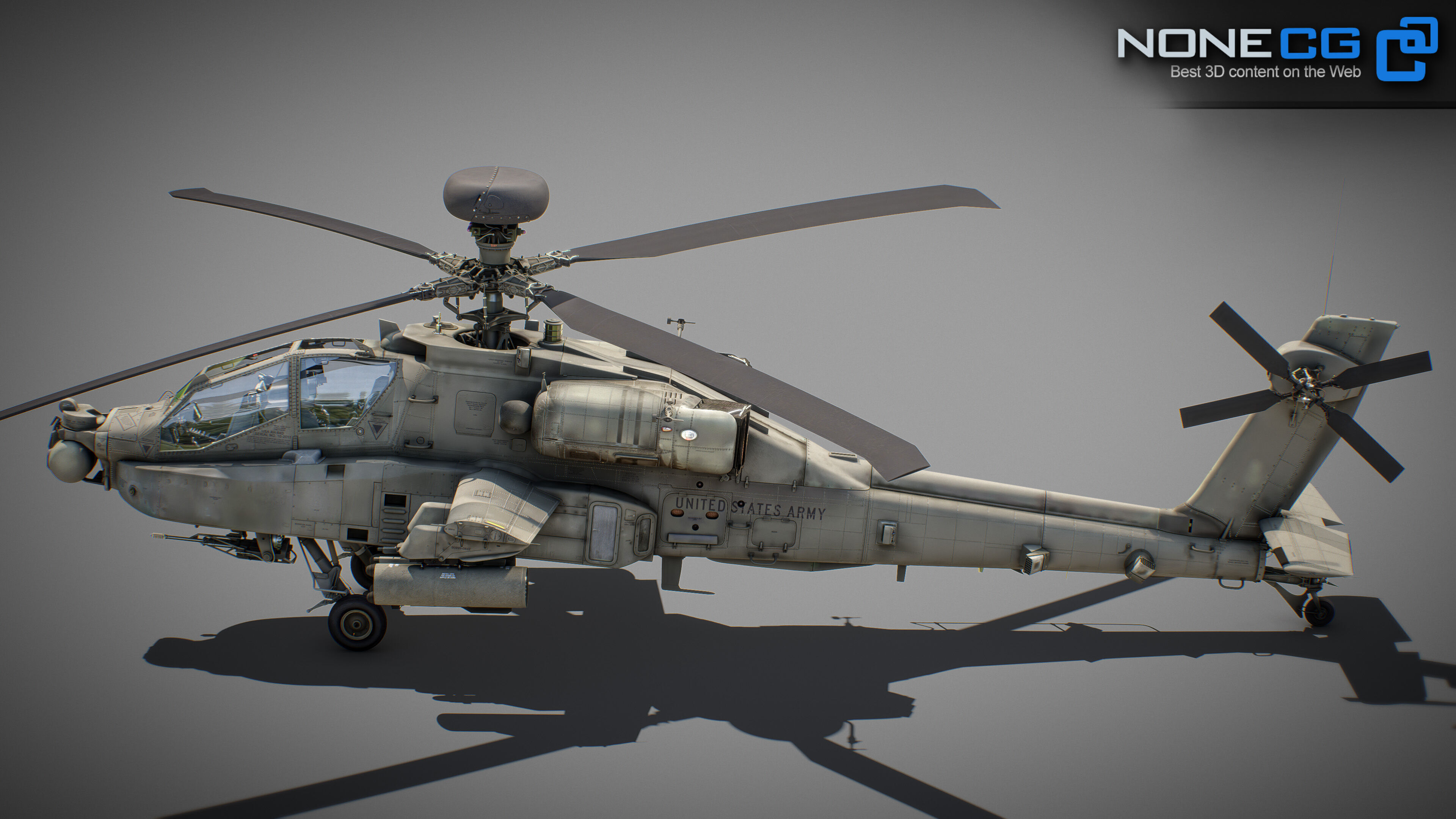 Boeing AH-64D Apache Longbow Attack Helicopter with Cockpit 3D model_70