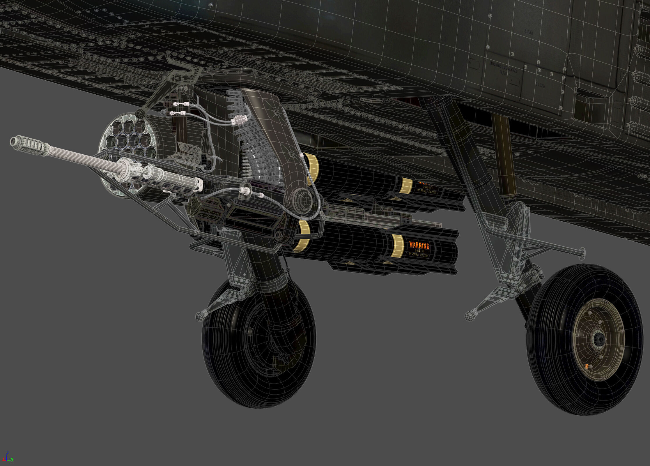 Boeing AH-64D Apache Longbow Attack Helicopter with Cockpit 3D model_67