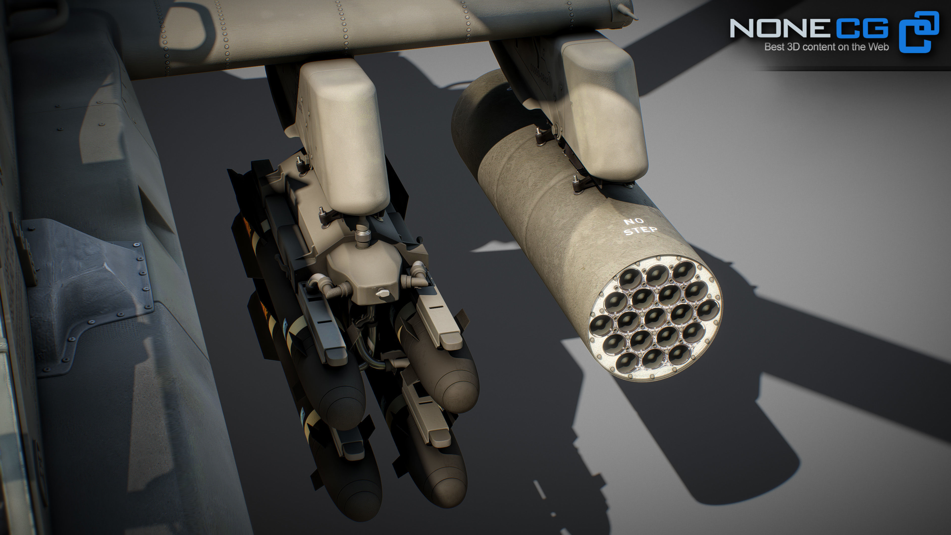 Boeing AH-64D Apache Longbow Attack Helicopter with Cockpit 3D model_19