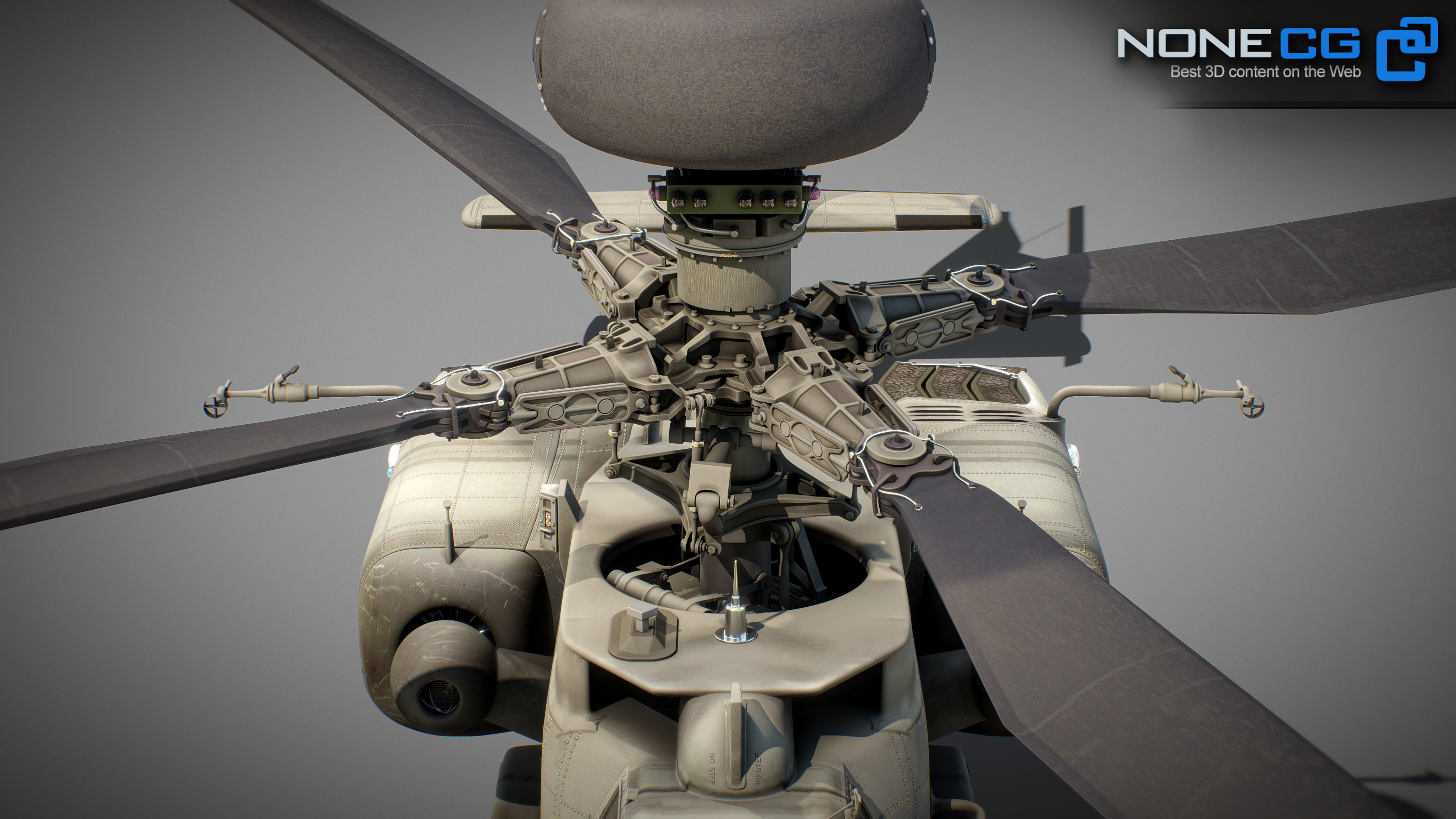 Boeing AH-64D Apache Longbow Attack Helicopter with Cockpit 3D model_52