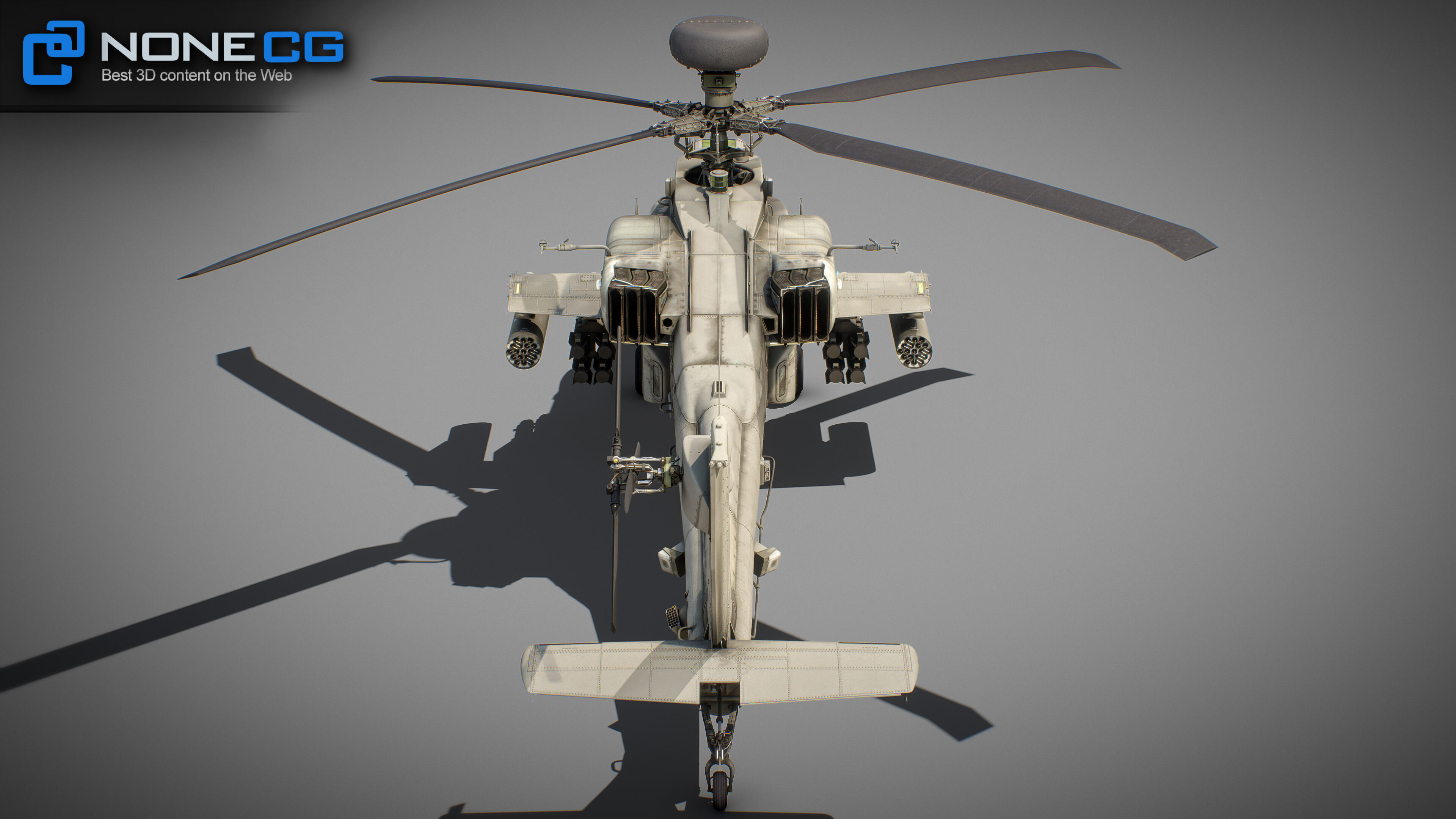 Boeing AH-64D Apache Longbow Attack Helicopter with Cockpit 3D model_45