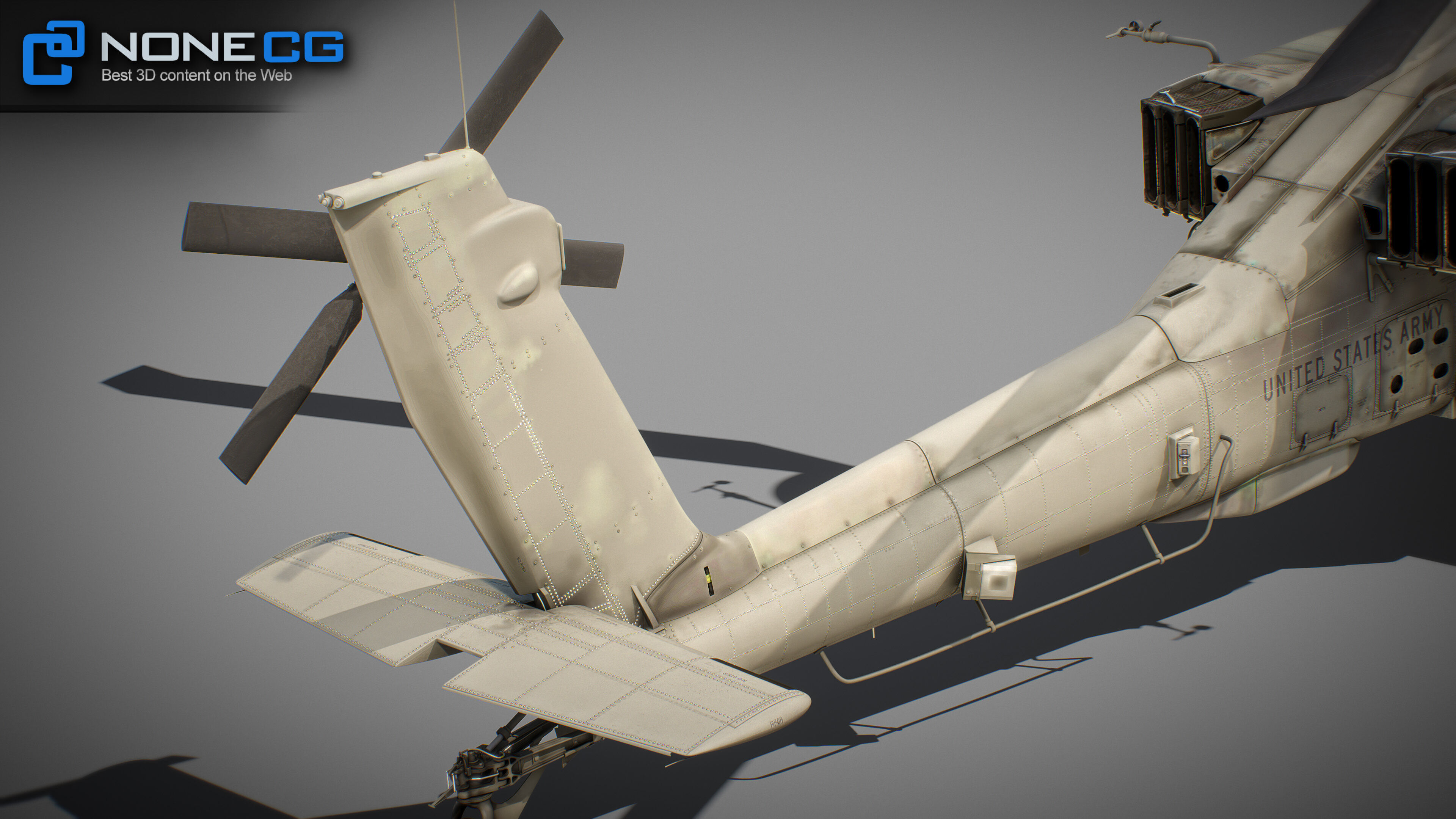 Boeing AH-64D Apache Longbow Attack Helicopter with Cockpit 3D model_55